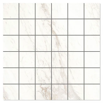 Marmor Mosaik Klinker Hera Vit Blank-Polerad Rak 30x30 (5x5) cm